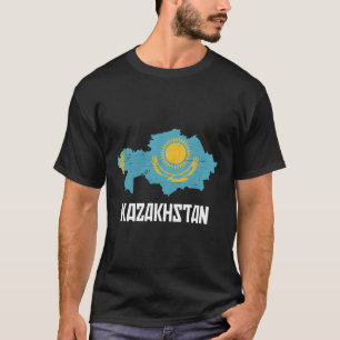 Camiseta Bandeira Da República Do Cazaquistão