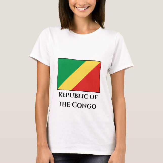 Camiseta Bandeira da República do Congo (Frente)