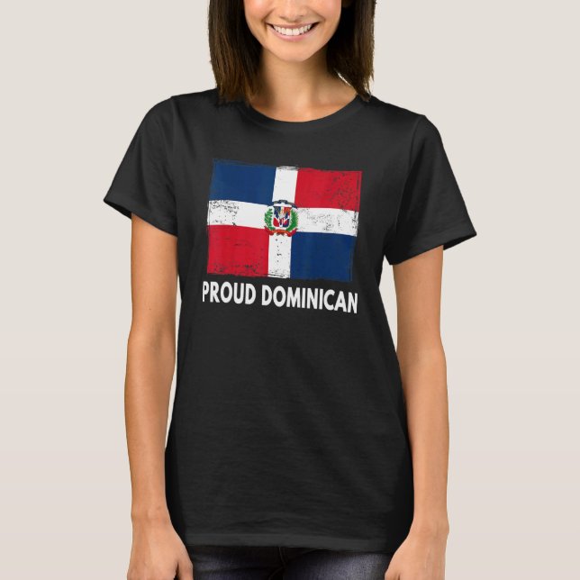 Camiseta Bandeira Da República Dominicana Para Mares E Inst (Frente)