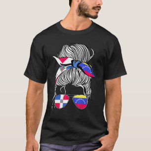 Camiseta Bandeira da República Dominicana Venezuela Meninas
