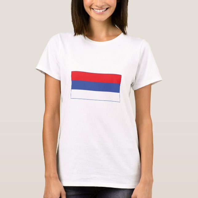 Camiseta Bandeira da República Sérvia (Frente)
