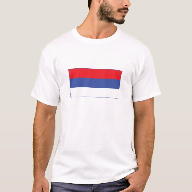 Camiseta Bandeira da República Sérvia (Frente)
