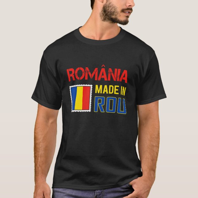 Camiseta Bandeira Da Romênia (Frente)