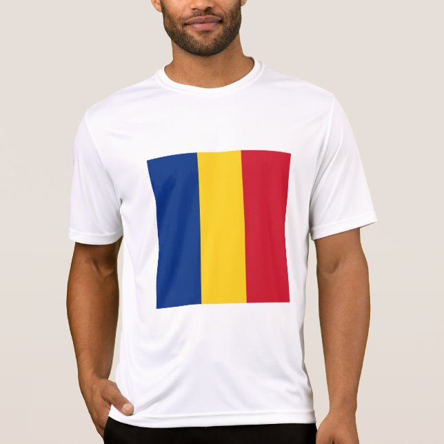 Camiseta Bandeira da Romênia (Frente)