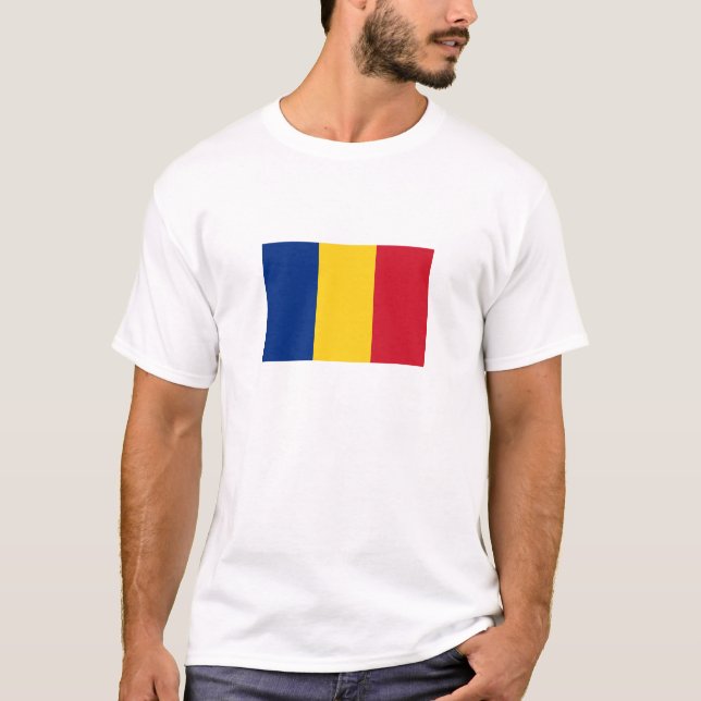 Camiseta Bandeira da Romênia (Frente)