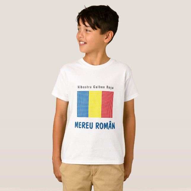 Camiseta Bandeira da Romênia (Frente Completa)