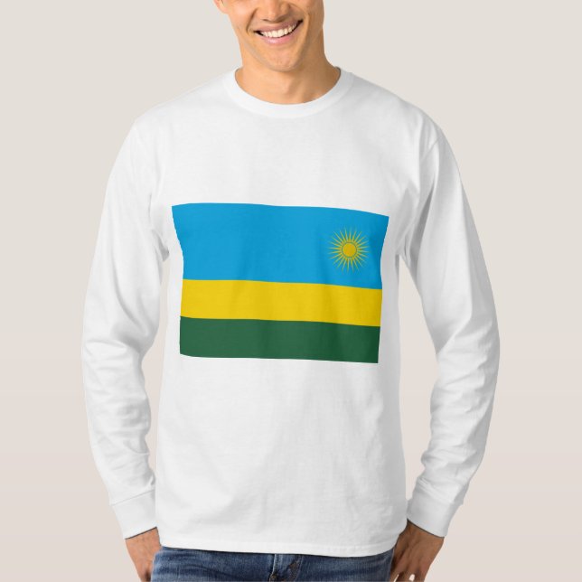 Camiseta Bandeira da Ruanda (Ruanda) (País Africano) (Frente)