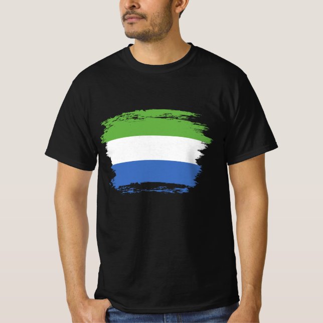 Camiseta bandeira da Serra Leoa (Frente)
