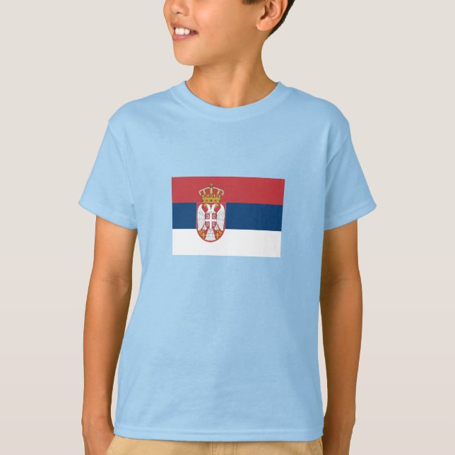 Camiseta Bandeira da Sérvia (Frente)