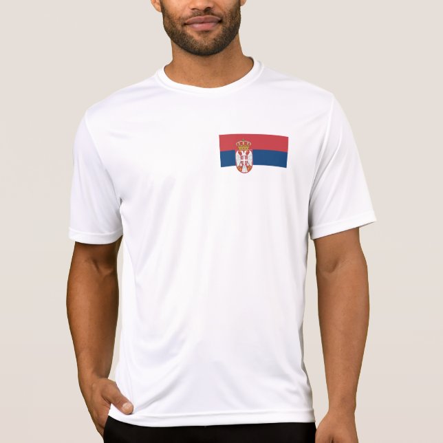 Camiseta Bandeira da Sérvia (Frente)