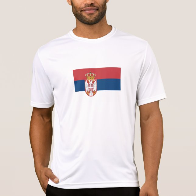 Camiseta Bandeira da Sérvia (Frente)