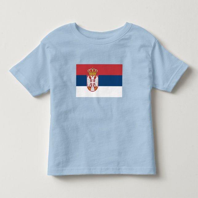 Camiseta Bandeira da Sérvia (Frente)