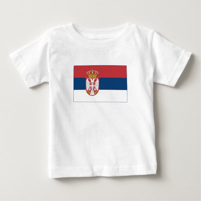 Camiseta Bandeira da Sérvia (Frente)