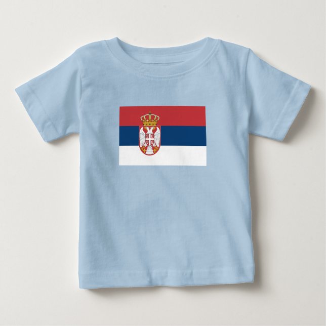 Camiseta Bandeira da Sérvia (Frente)