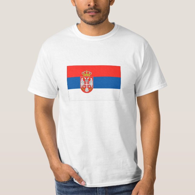 Camiseta Bandeira da Sérvia (Frente)