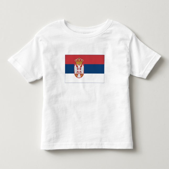 Camiseta Bandeira da Sérvia (Frente)