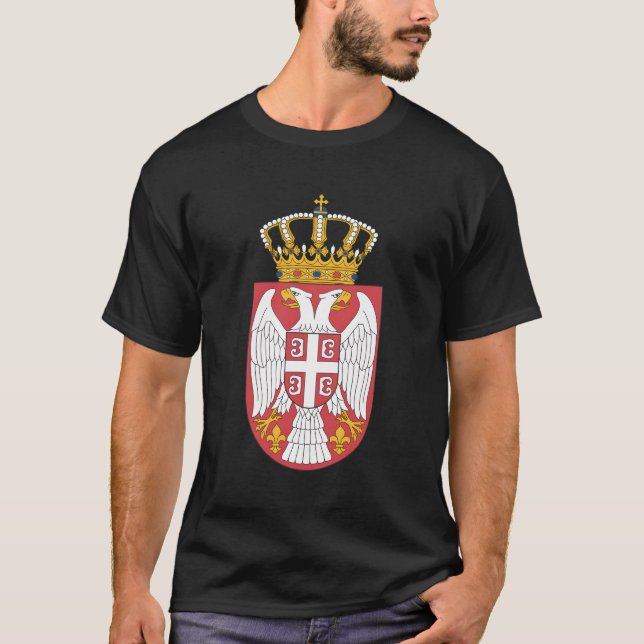 Camiseta Bandeira da Sérvia (Frente)