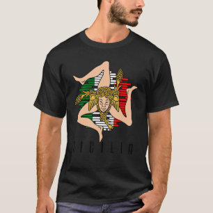 Camiseta Bandeira da Sicília Sicília Palermo Itália