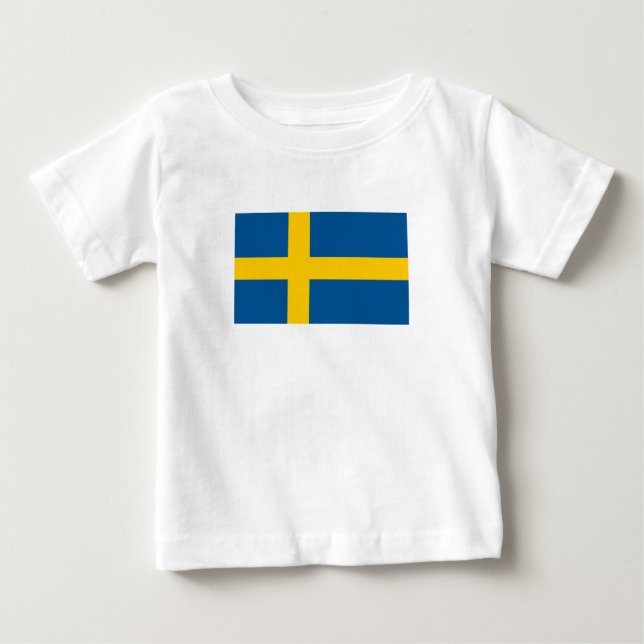 Camiseta Bandeira da Suécia (Frente)