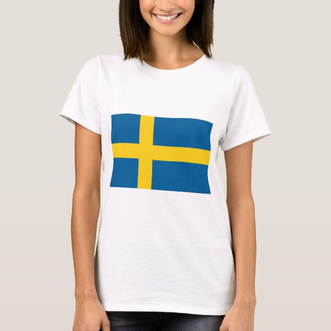 Camiseta Bandeira da Suecia (Frente)