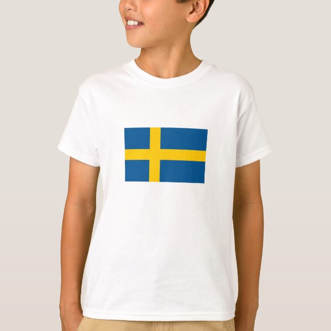 Camiseta Bandeira da Suécia (Frente)