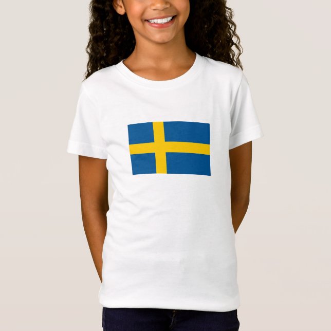 Camiseta Bandeira da Suécia (Frente)