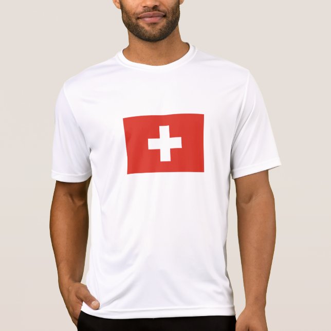 Camiseta Bandeira da Suíça (Frente)