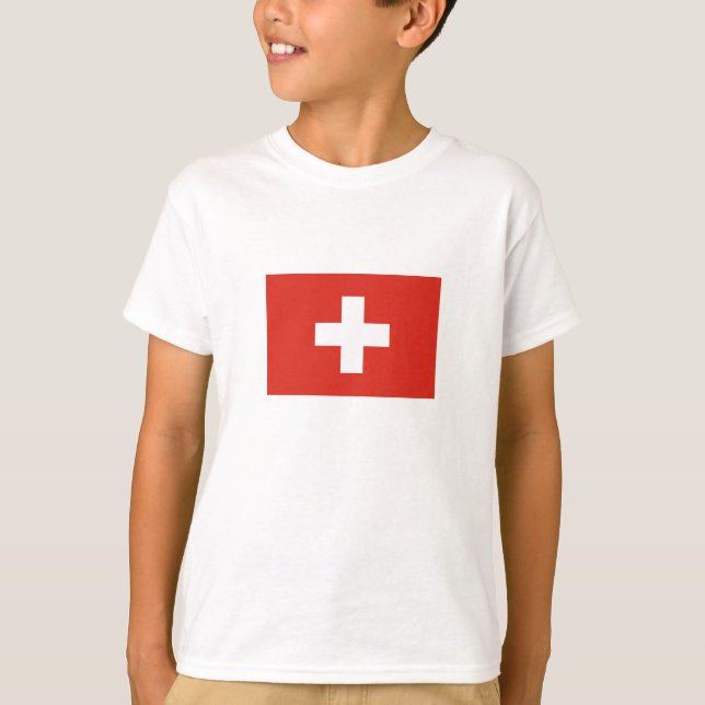 Camiseta Bandeira da Suíça (Frente)