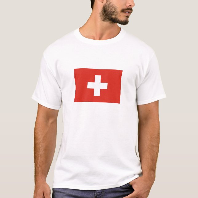 Camiseta Bandeira da Suíça (Frente)