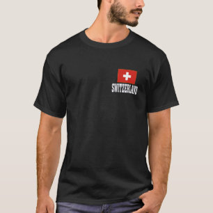 Camiseta Bandeira da Suíça Lembrança Patriótica Raízes do P