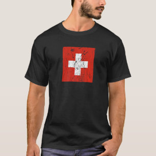 Camiseta Bandeira da Suiça Suíça Bandeira da Suíça