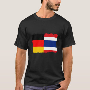 Camiseta Bandeira da Tailândia Alemanha Bandeira Half Thai