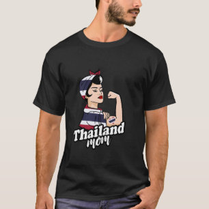 Camiseta Bandeira da Tailândia Orgulho Tailandês Mãe Mulher
