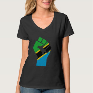 Camiseta Bandeira da Tanzânia Punho Orgulho Tanzaniano Tanz