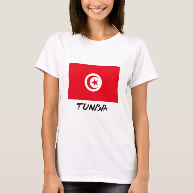 Camiseta Bandeira da Tunísia (Frente)