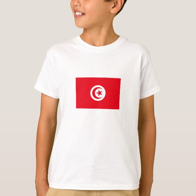 Camiseta Bandeira da Tunísia (Frente)