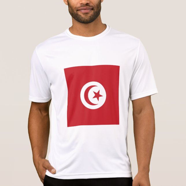 Camiseta Bandeira da Tunísia (Frente)