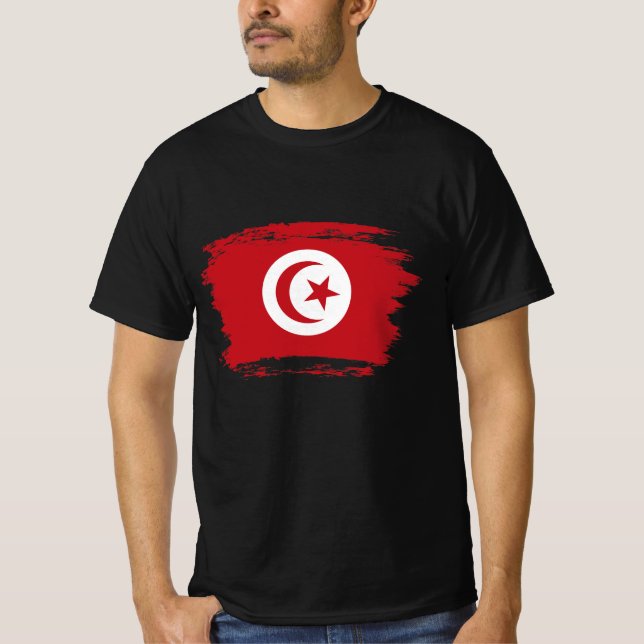 Camiseta Bandeira da Tunísia (Frente)