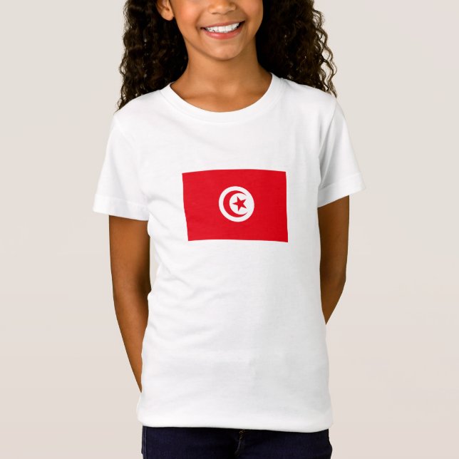 Camiseta Bandeira da Tunísia (Frente)