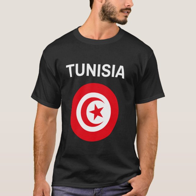 Camiseta Bandeira da Tunísia Moderna (Frente)