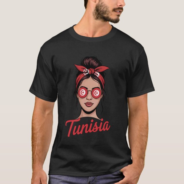 Camiseta Bandeira da Tunísia Raízes Tunisinas (Frente)