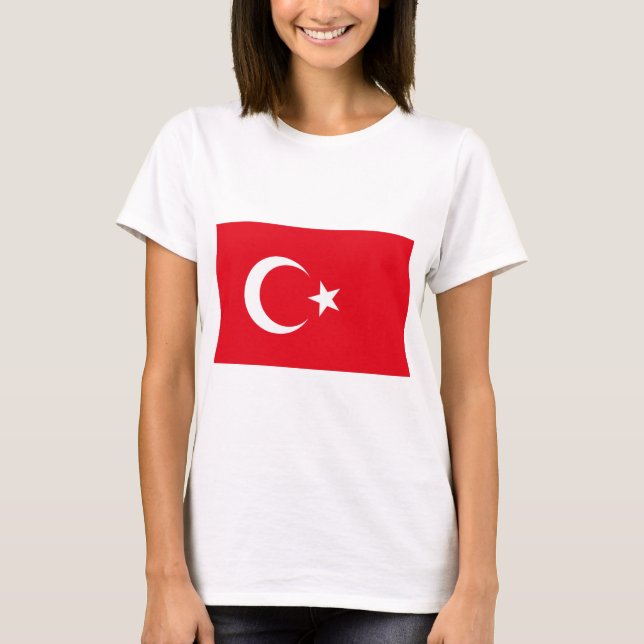 Camiseta Bandeira da Turquia (Frente)