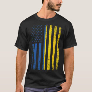 Camiseta Bandeira da Ucrânia 4 de Julho EUA Bandeira Ucrani