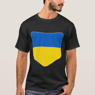 Camiseta Bandeira da Ucrânia com bolso da bandeira ucranian