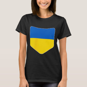 Camiseta Bandeira da Ucrânia com bolso da bandeira ucranian