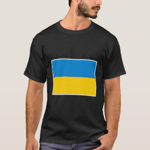 Camiseta Bandeira Da Ucrânia Com Cores Nacionais Ucranianas
