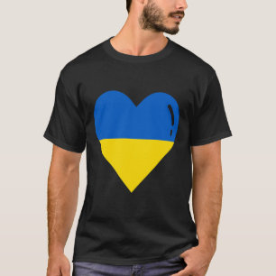 Camiseta Bandeira da Ucrânia Coração Raízes Férias Ucranian