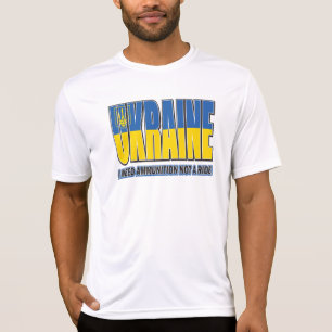 Camiseta Bandeira da Ucrânia - Preciso de munições não de c