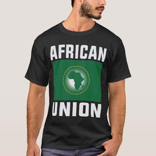 Camiseta Bandeira da União Africana (Frente)