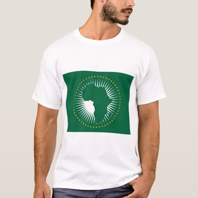 Camiseta Bandeira da União Africana (África) (Panáfrica) (Frente)